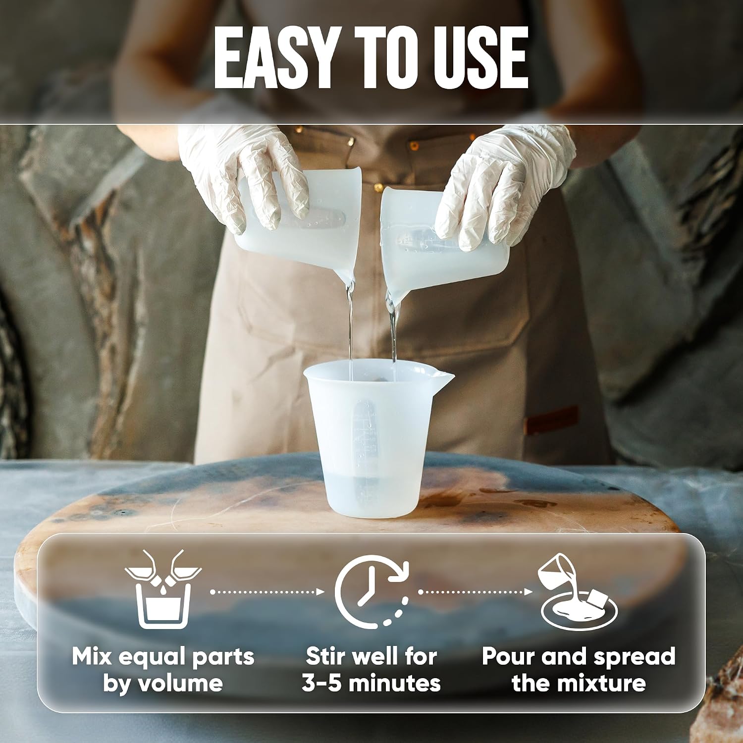 Detalle 2 de CRAFT RESIN Table Top Epoxy Resin Kit 4L