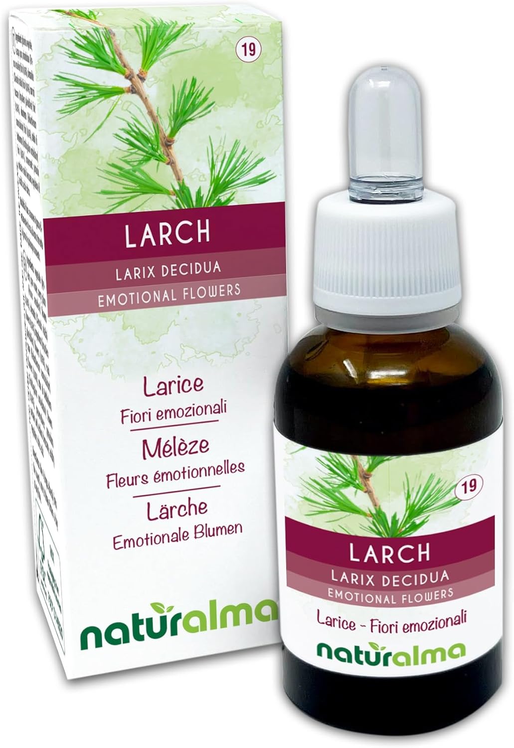 Detalle de Larch (Larix decidua) Fiori emozionali Naturalma in Gocce 30 ml – Estratto liquido analcoolico