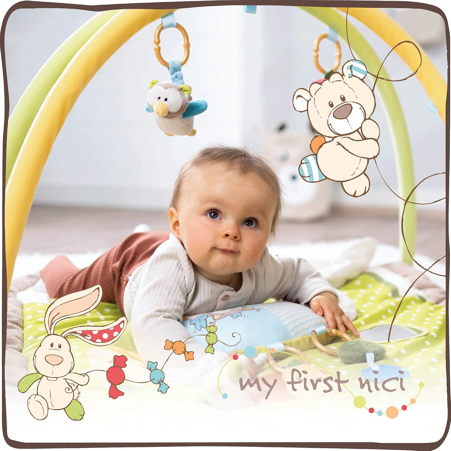 Thumbnail 1 de NICI 48510 – kocyk edukacyjny 80 x 110 cm z pałąkiem i 5 figurkami