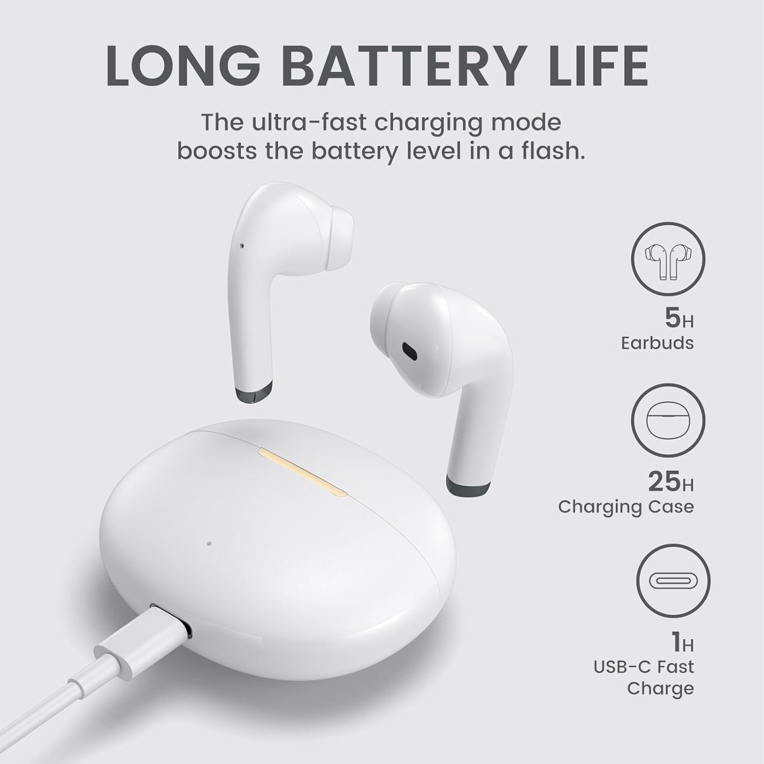 Thumbnail 4 de yobola True Bluetooth 5.4 In-Ear Kopfhörer mit IPX7 für Samsung Galaxy, iPhone & Xiaomi – kabellos