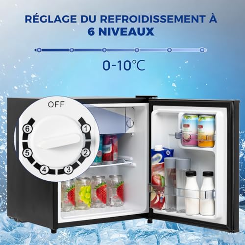 Detalle de Smad Mini Frigo 48L — Réfrigérateur compact 45L utiles, porte réversible et plage 0–10°C