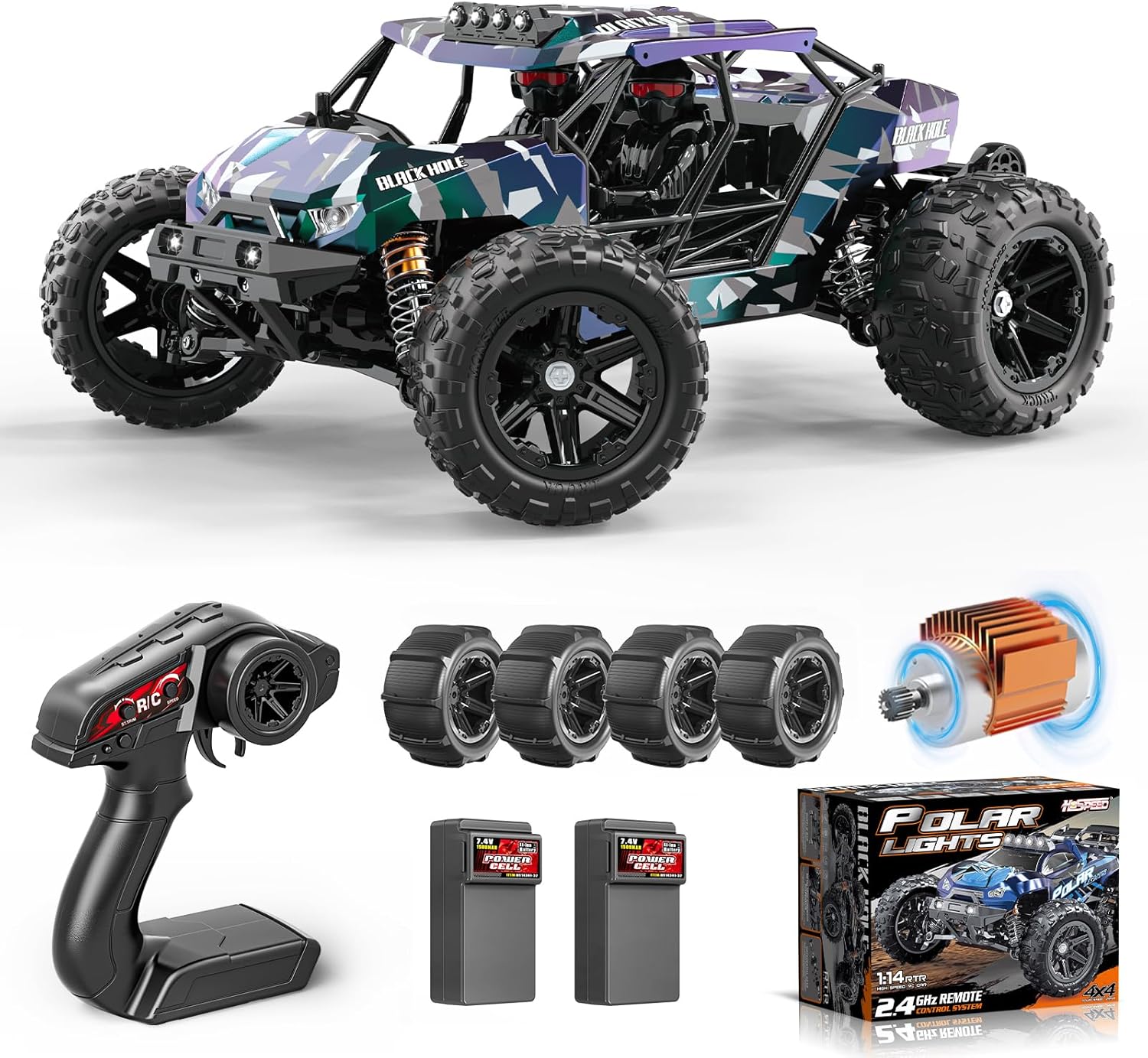 Womaqu 1:14 macchina radiocomandata fuoristrada 4x4 40 km/h