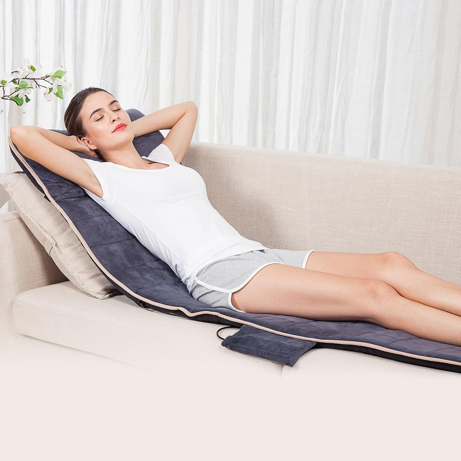 Thumbnail 3 de Snailax Matelas Massant Chauffant pour Corps Entier – 10 moteurs, 5 modes et 4 zones chauffantes