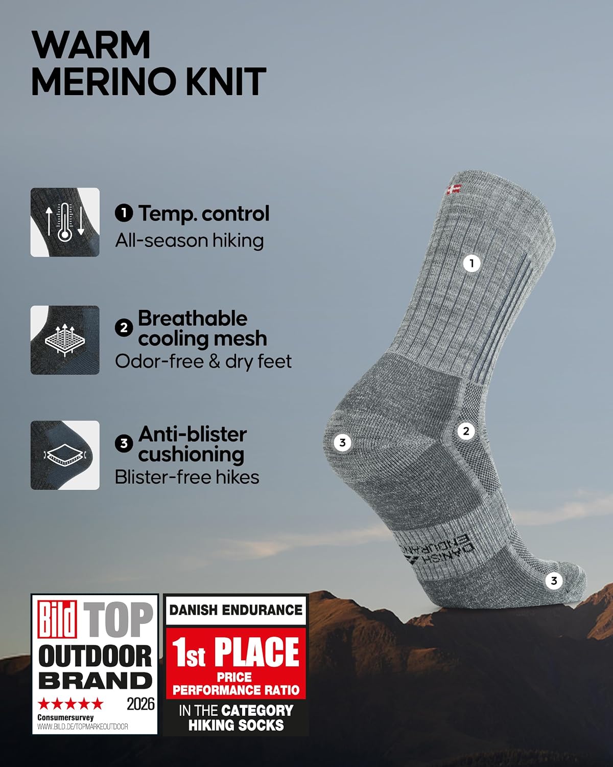 Thumbnail 1 de DANISH ENDURANCE Terrain Expert Pro socks