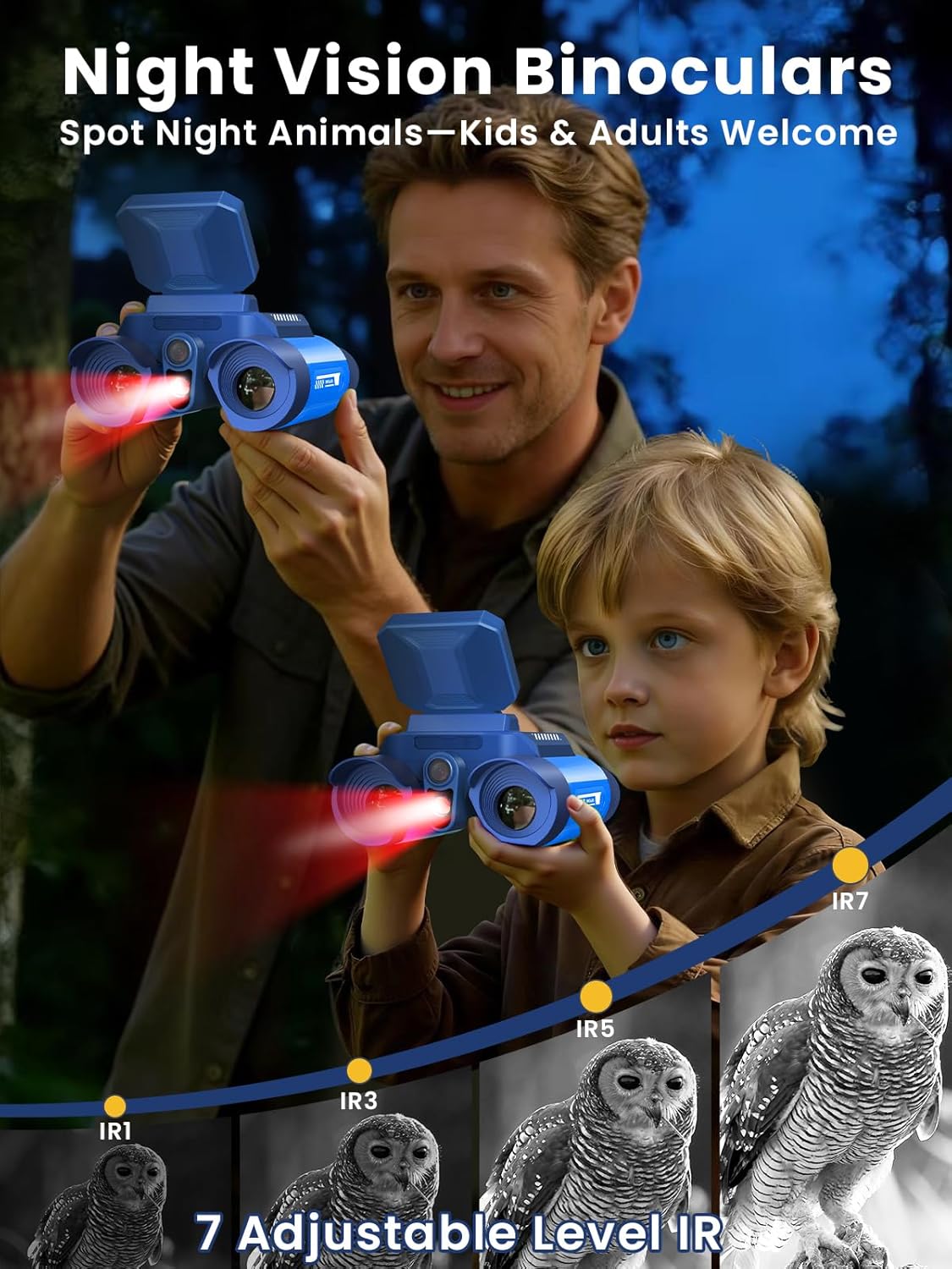 Detalle de Acoath Kids Binoculars with Night Vision Camera and 10X Zoom: A Mix of Exploration and Learning