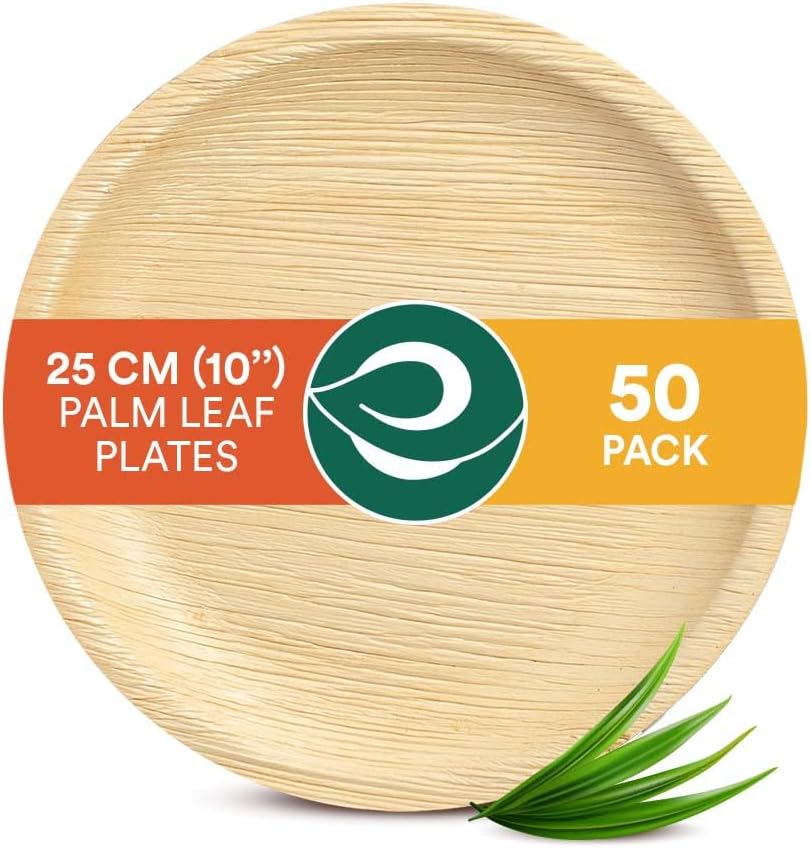 ECO SOUL palm leaf plates 10 inch round