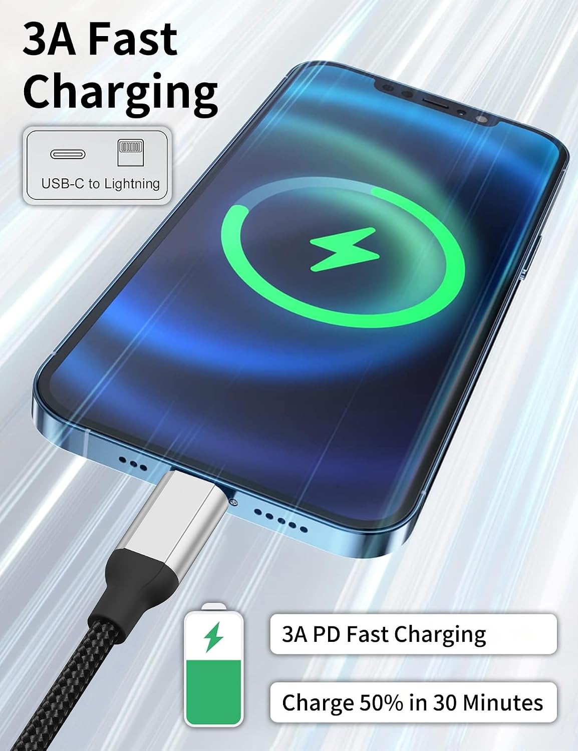 Thumbnail 2 de Acecene Lightning Kabel USB C [2 Pack] – MFi zertifiziert, 2 m lang, Schnellladen & Datenübertragung für iPhone