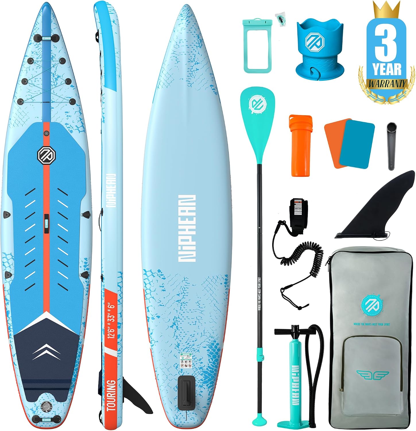 Detalle de Niphean 10'6" Inflatable Stand Up Paddle Board 🏄