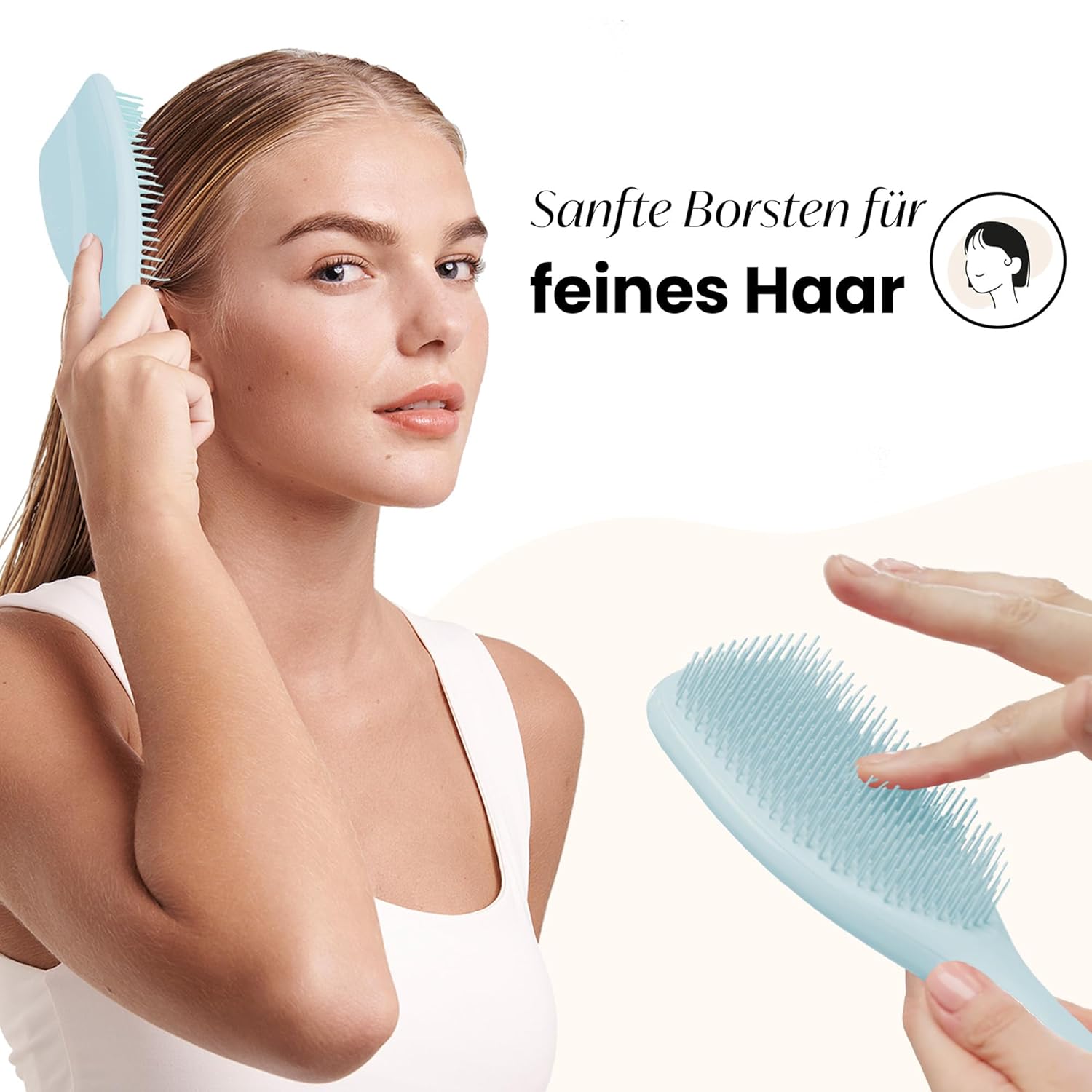 Detalle 2 de Tangle Teezer Große Ultimate Detangler: Sanfte Entwirrungsbürste für coloriertes, feines und empfindliches Haar