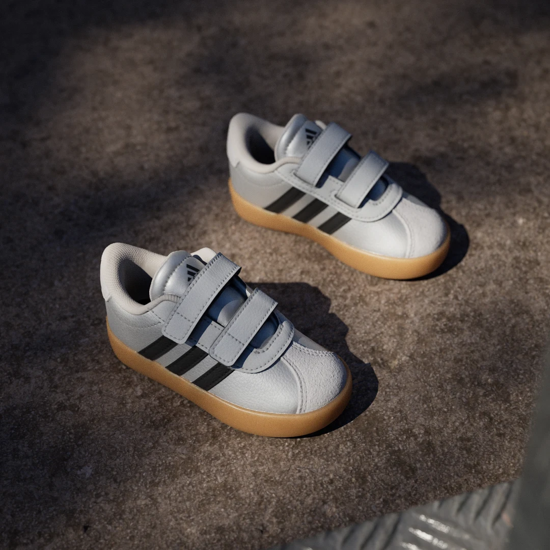 Detalle 2 de Adidas VL Court 3.0 Skateboarding para niños – Plateado