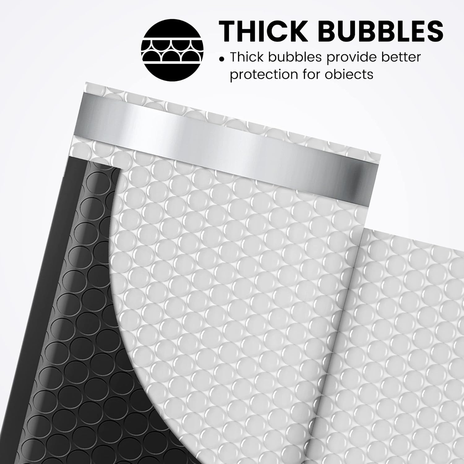 Detalle de Switory 100pcs A6 Bubble Mailers: Padded Envelopes with Waterproof, Moisture-Proof Protection