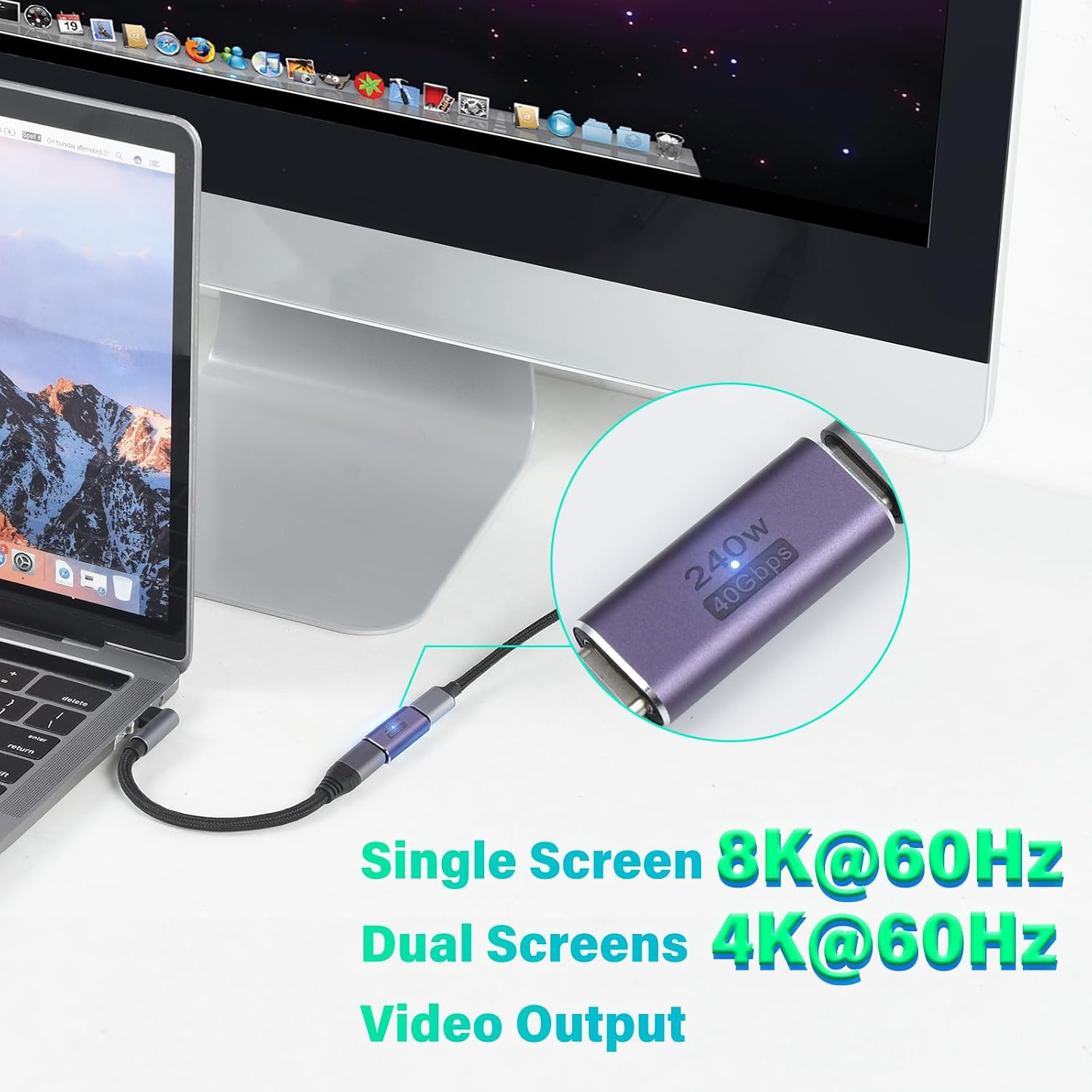Thumbnail 3 de OTraki Accoppiatore USB C 40Gbps 3 pezzi