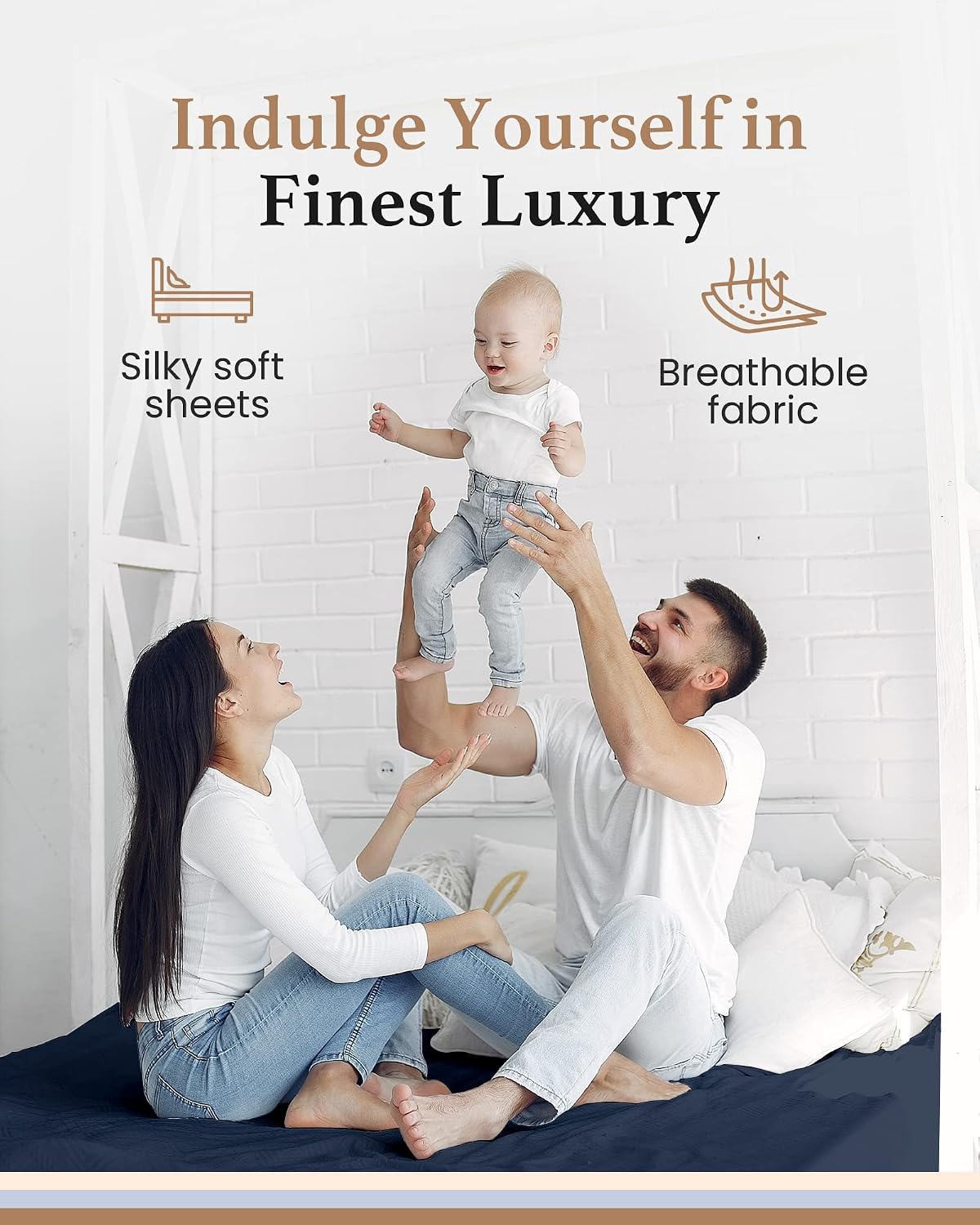 Thumbnail 5 de Good Sleep Bedding FO-GSB-USA-14 King Fitted Sheet, Egyptian Cotton, 800 Thread Count