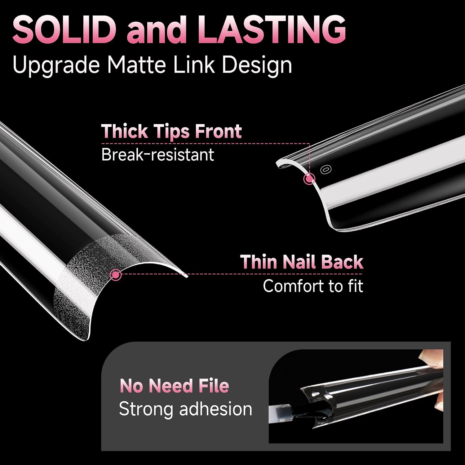 Thumbnail 2 de UNA GELLA Coffin Nail Tips, 504-Piece Set