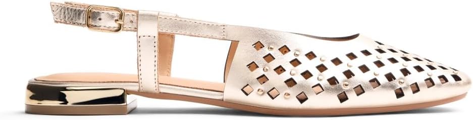 Detalle de GIOSEPPO Femme Kyaka Chaussure Baby – Mules en cuir ajouré, confort et style espagnol