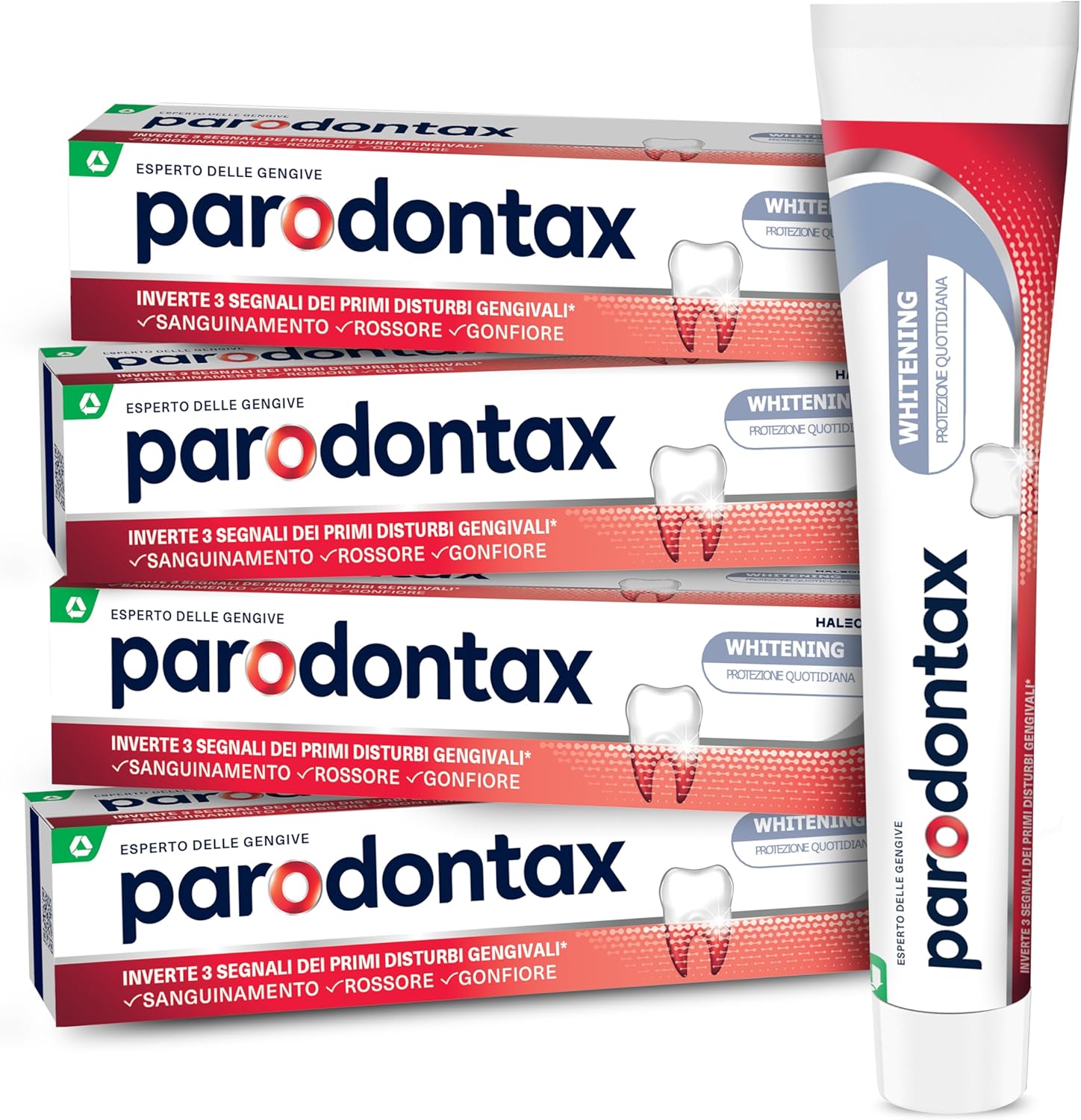 Detalle de Parodontax Dentifricio Whitening 4x75ml 🦷
