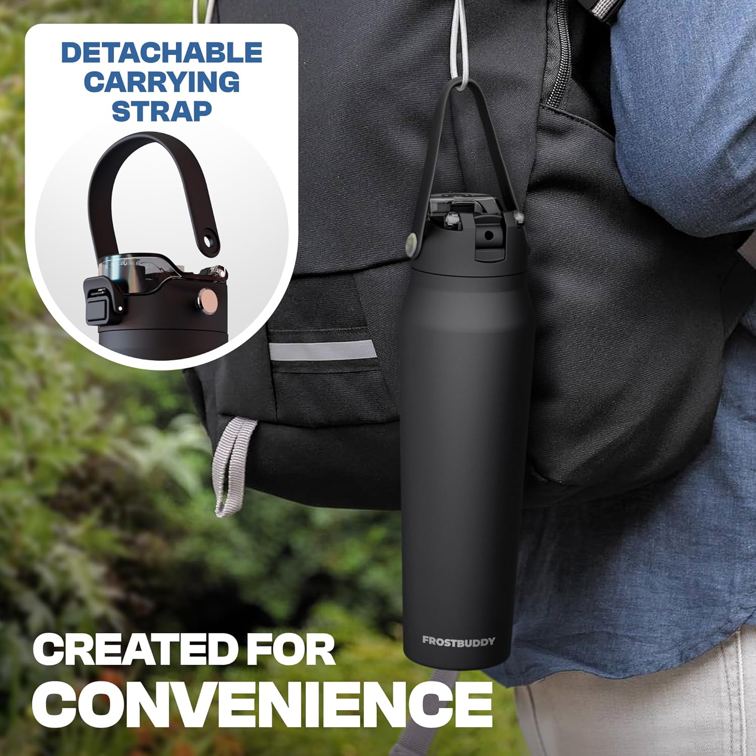 Thumbnail 5 de Frost Buddy 32oz Insulated Water Bottle with Straw & Chug Lid — Leak-Proof Stainless Steel Hydration