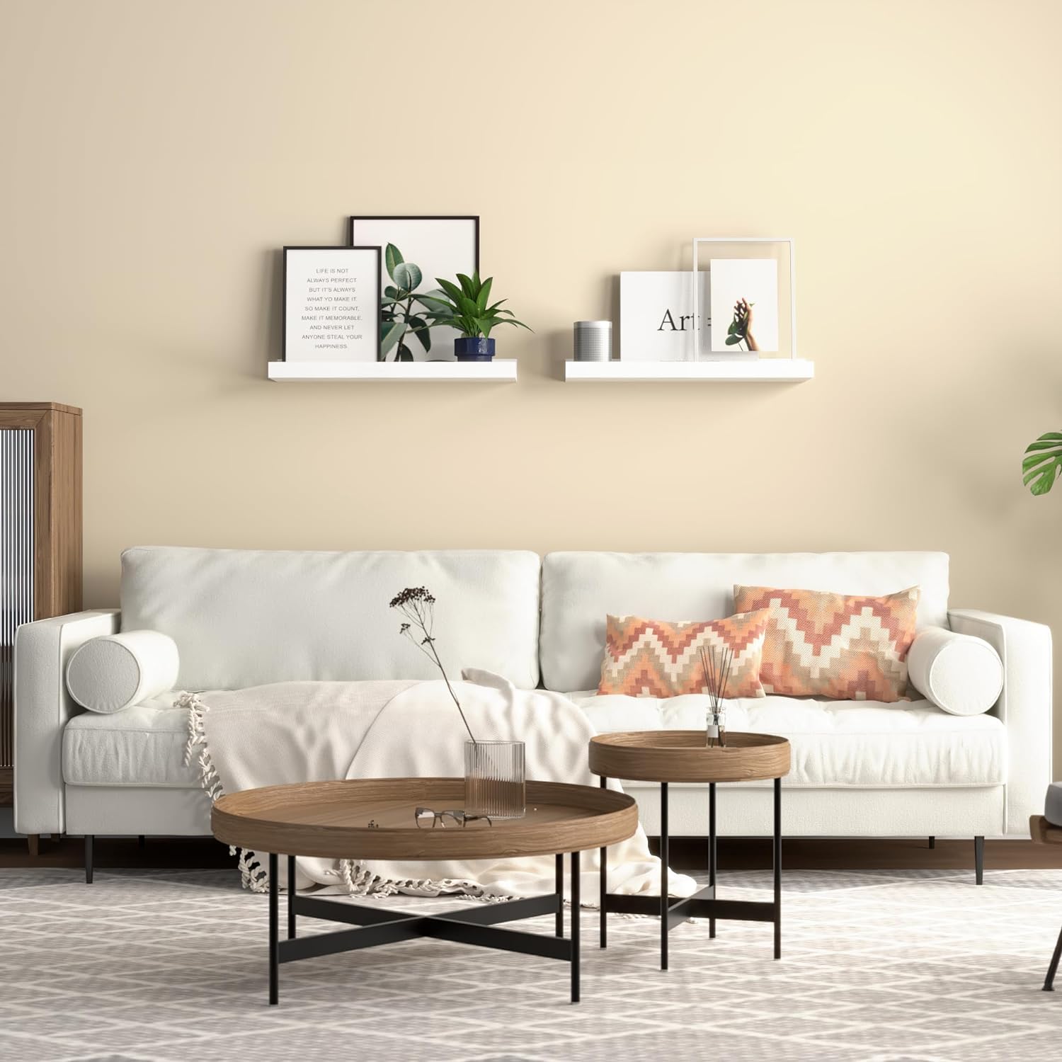 Thumbnail 4 de Boswillon Floating Shelves Set of 2 — White 🪵