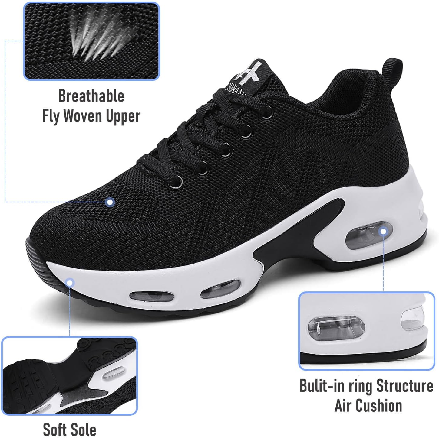 Thumbnail 3 de Womens Orthopedic Trainers Running Shoes with Air Cushion and Breathable Mesh