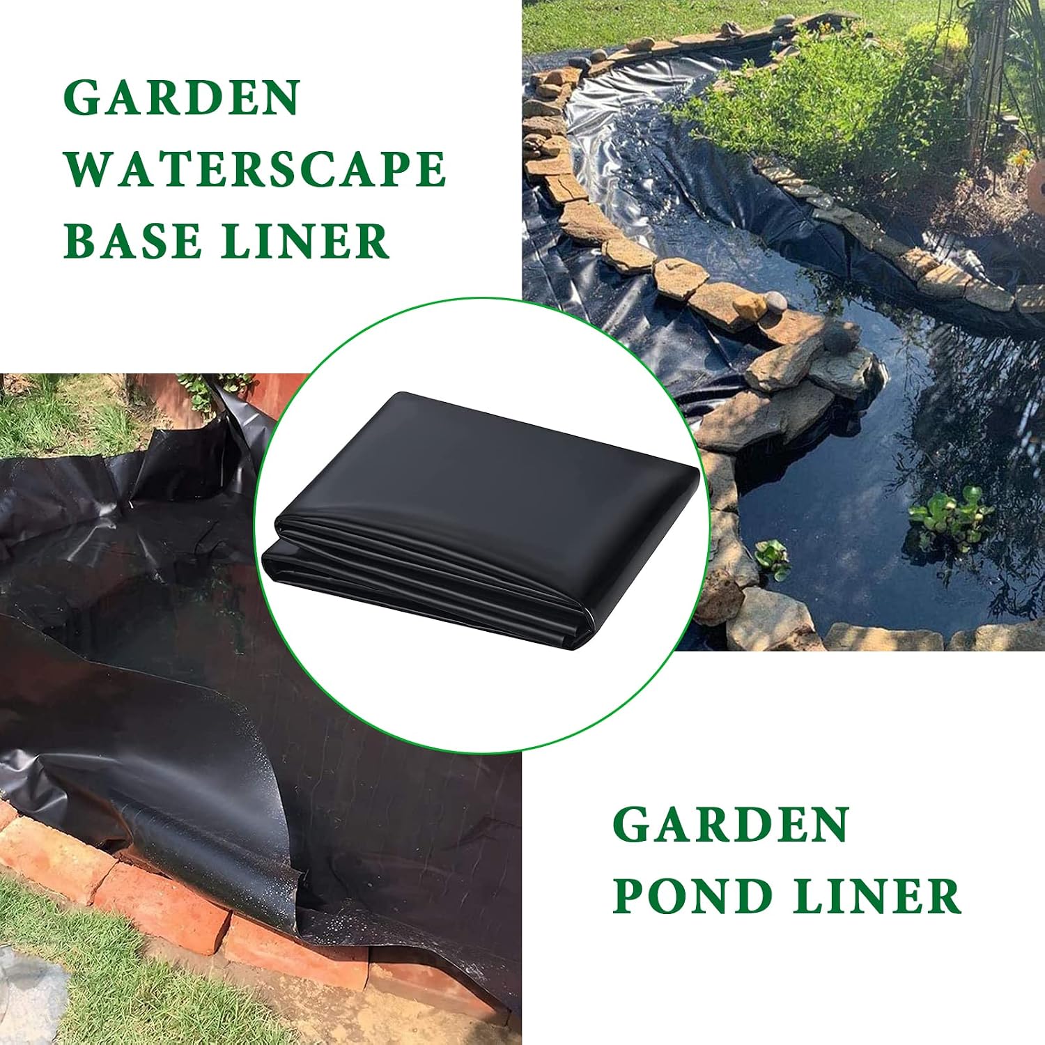 Thumbnail 4 de CYH Pond Liner 2m x 2m Black heavy-duty underlay (HDPE) for fish ponds