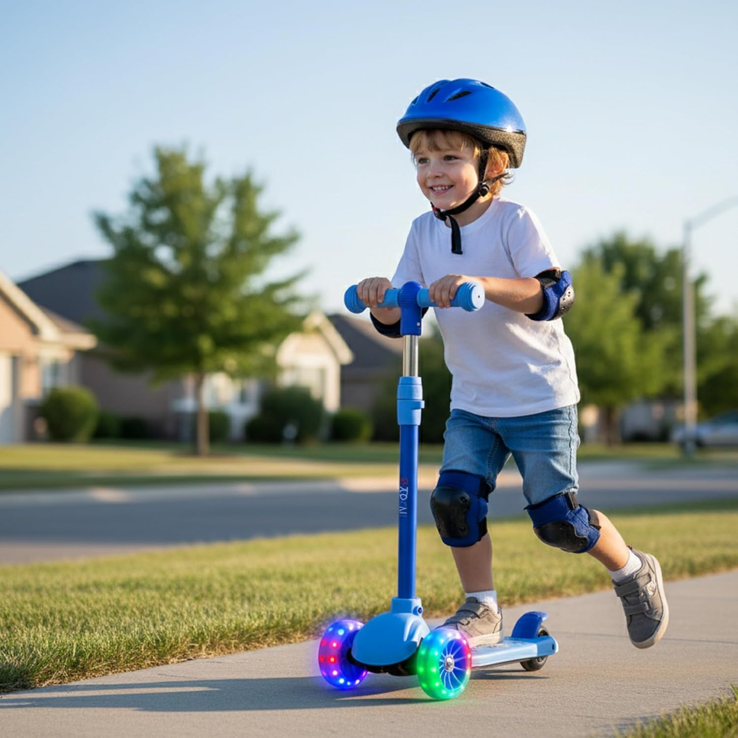 Thumbnail 1 de Baroni Toys Monopattino a 3 Ruote per Bambini dai 3 Anni – LED, Manubrio Regolabile in 3 Altezze
