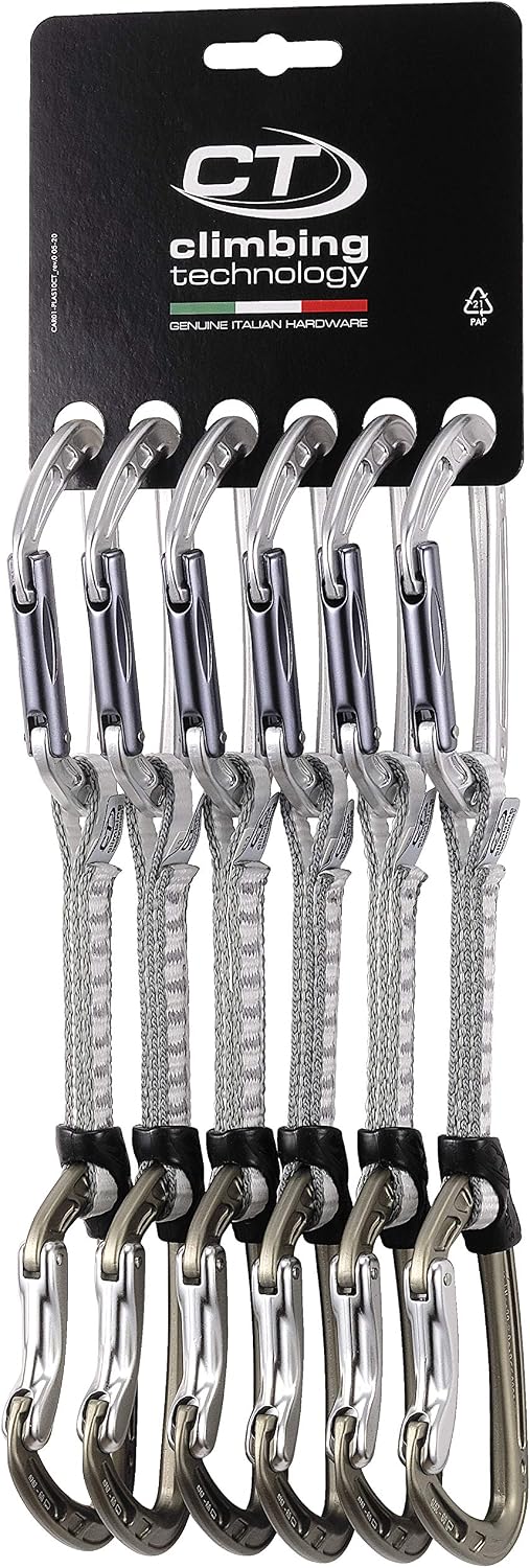 Aerial PRO Set DY HC Rinvio di Climbing Technology – confezione da 6 rinvii Rinvio in dado argento/marrone