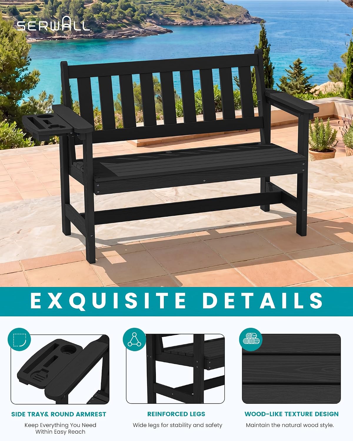 Detalle 2 de SERWALL Outdoor Bench HDPE