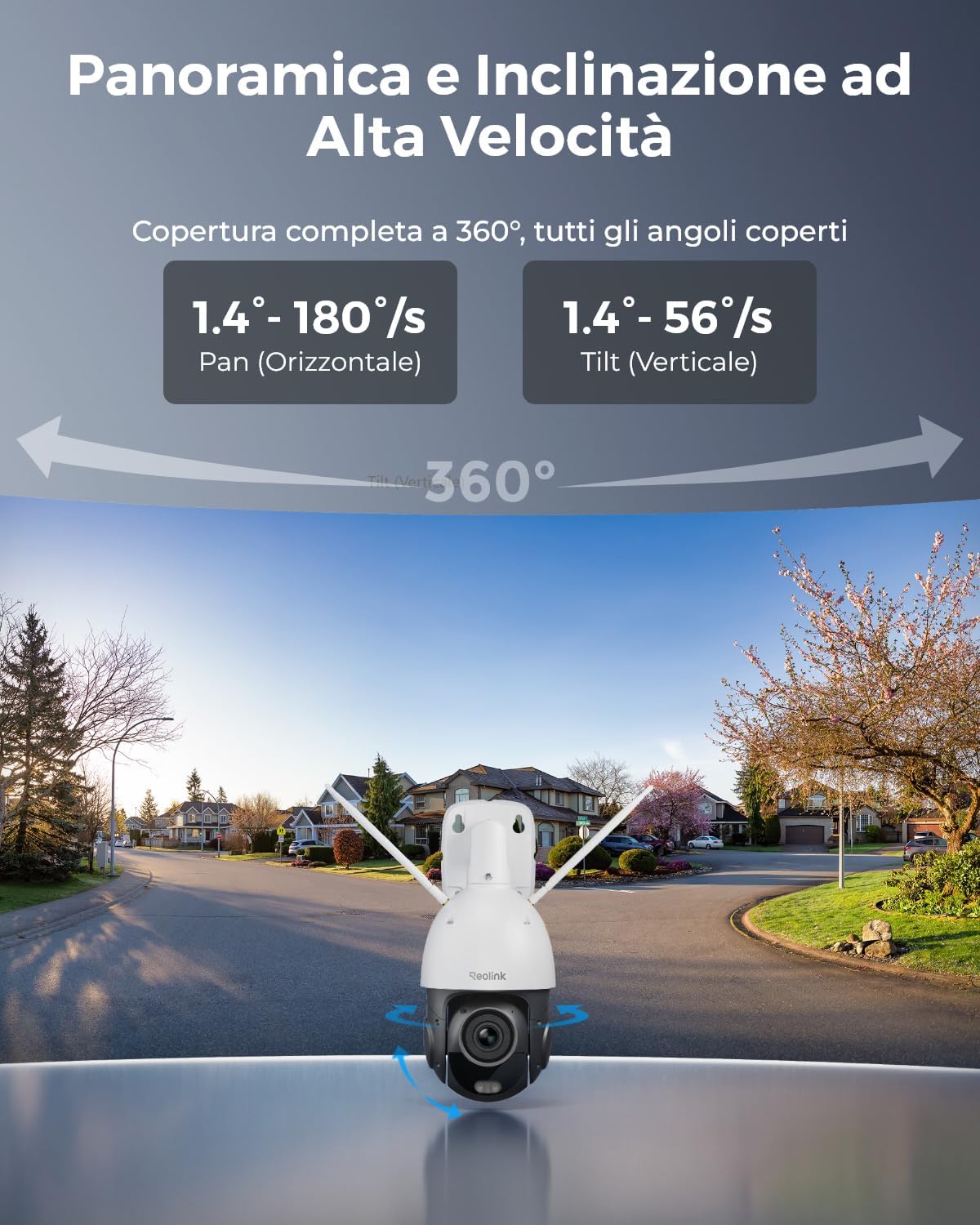 Detalle de Reolink RLC-823S1W: Telecamera Wi-Fi Esterno 4K 8MP con Zoom Ottico 5X e Tracciamento