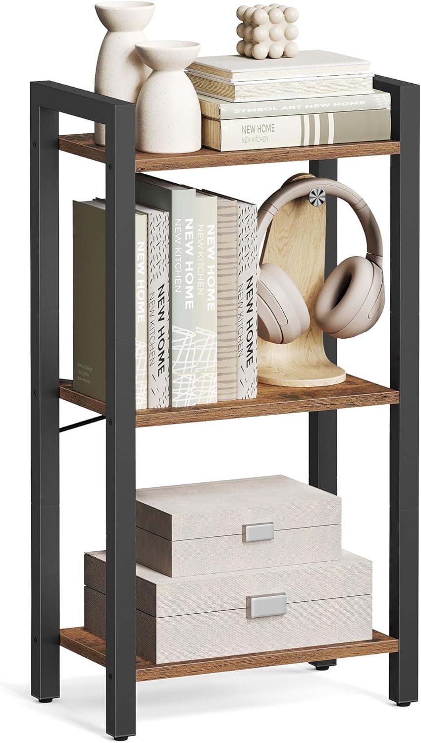 Thumbnail 6 de VASAGLE LLS100B01 Regal mit 5 Ebenen (30 x 40 x 153 cm) in vintagebraun-tintenschwarz