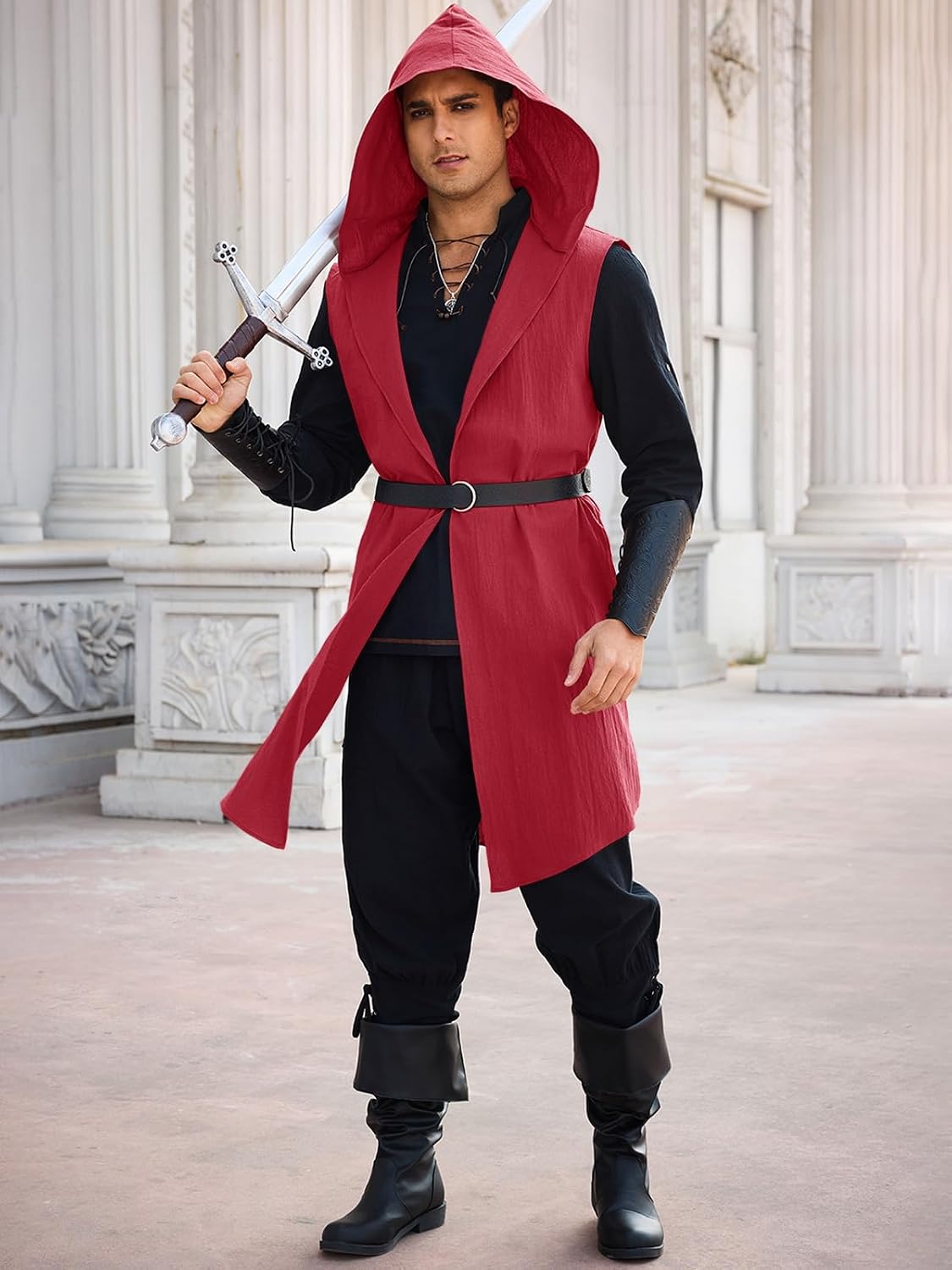 Detalle 2 de Runcati Men's Renaissance Surcoat, 100% Cotton