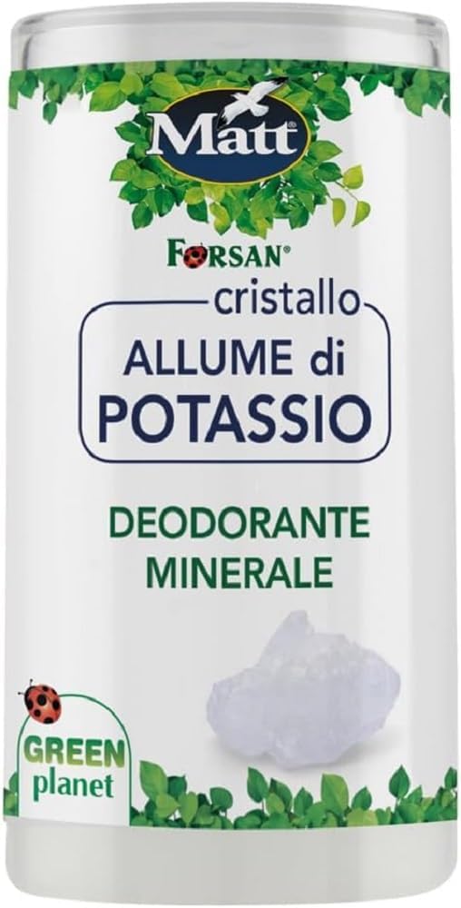 Matt Forsan Cristallo Allume di Potassio – Deodorante minerale naturale 120 g