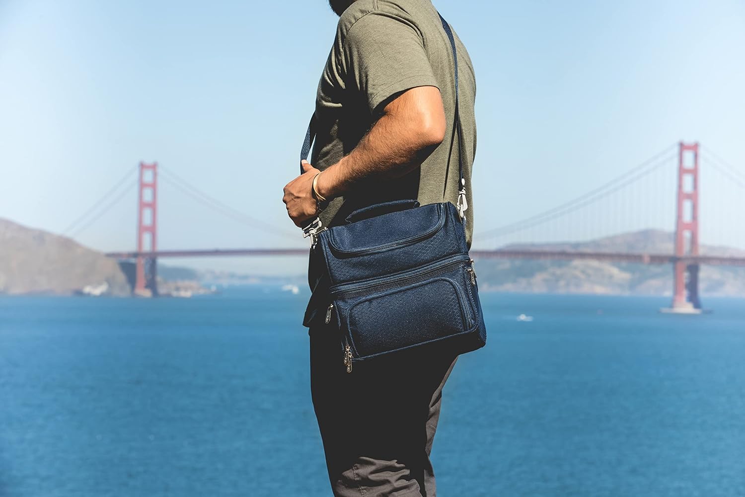 Thumbnail 2 de PICNIC TIME NFL Insulated Lunch Bag with Picnic Set (Navy)