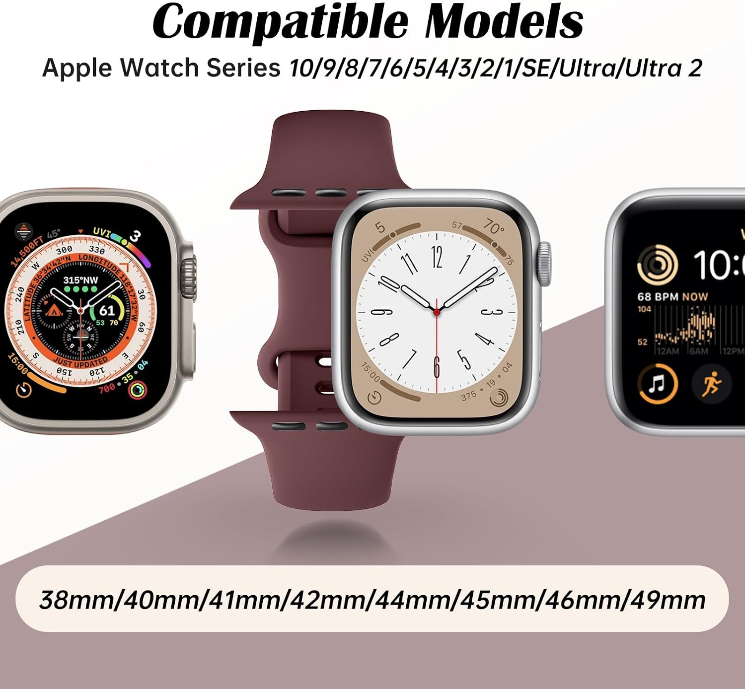 Detalle de Yoohoo Silicone strap 5 pack for Apple Watch