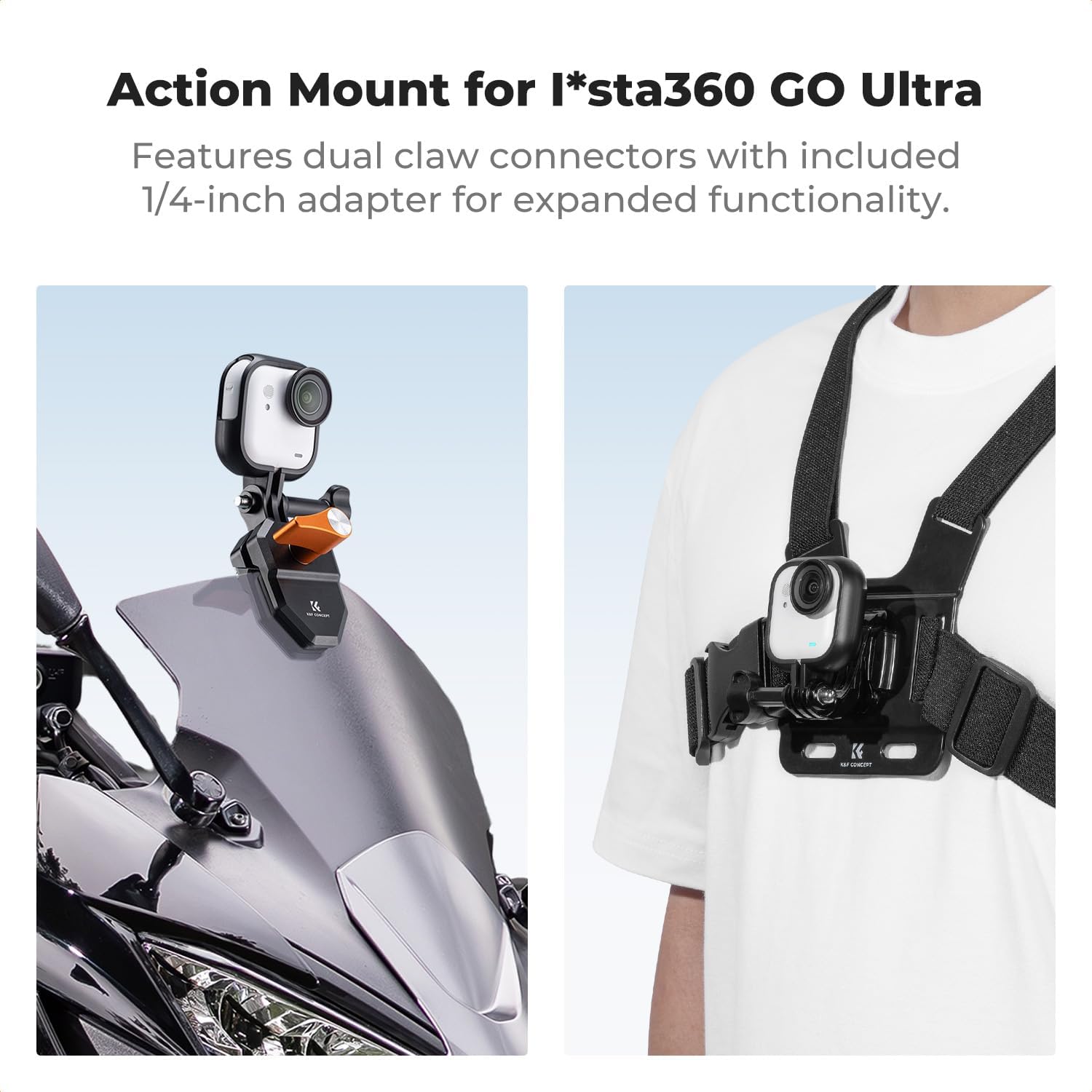 Thumbnail 1 de K&F CONCEPT Action Camera Mount for Insta360 GO Ultra Protective Frame Adapter Cage