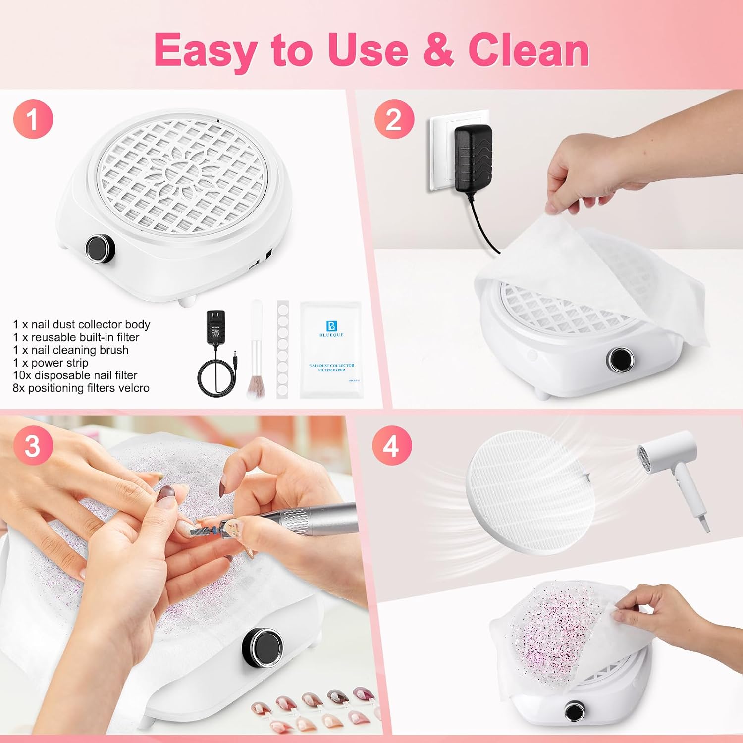 Detalle 2 de CORESLUX Nail Dust Collector low-noise fan