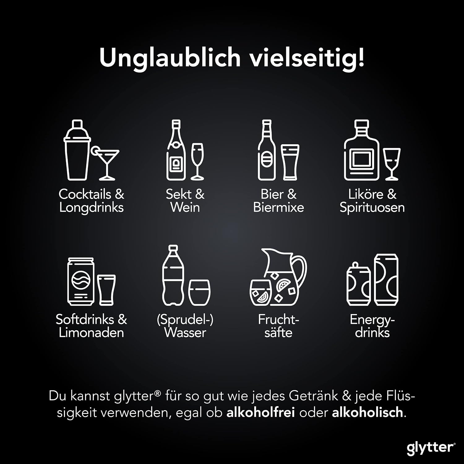 Thumbnail 3 de Glytter Glitzerpulver Blau – essbarer Glitzer für Getränke, 10 g