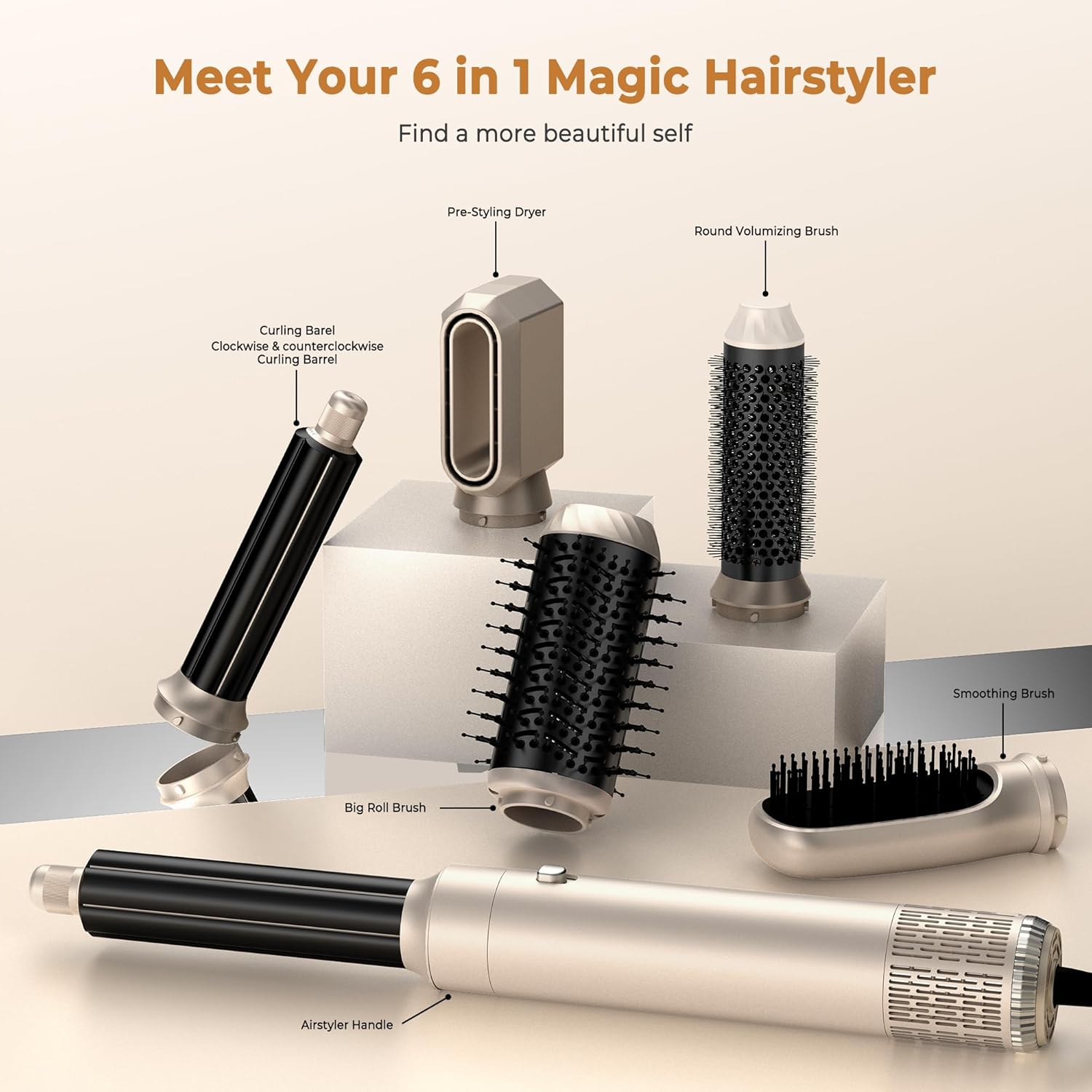 Thumbnail 5 de UKLISS Airbrush Hairstyler 6 in 1 1000 W