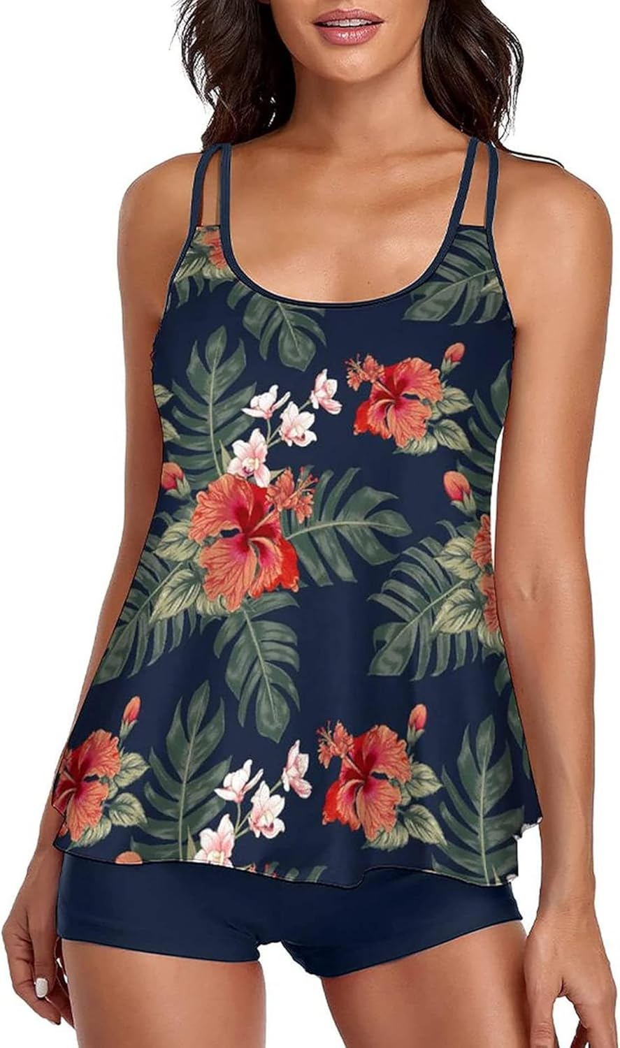 Thumbnail 6 de Wihnsinop Tankini Damen Bauchweg Set – Zweiteiliger Bademode mit verstellbaren Trägern und abnehmbarem BH