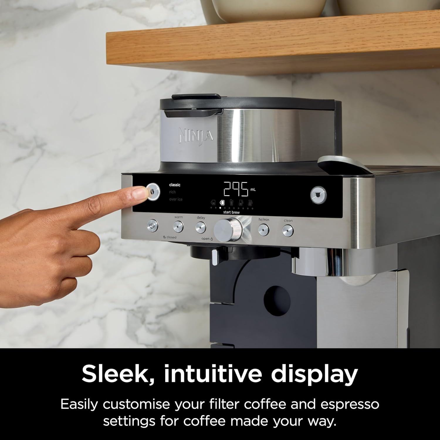 Thumbnail 6 de Ninja Prestige CFN802UK 2-in-1 filter coffee & pod capsule machine with built-in milk frother (black)