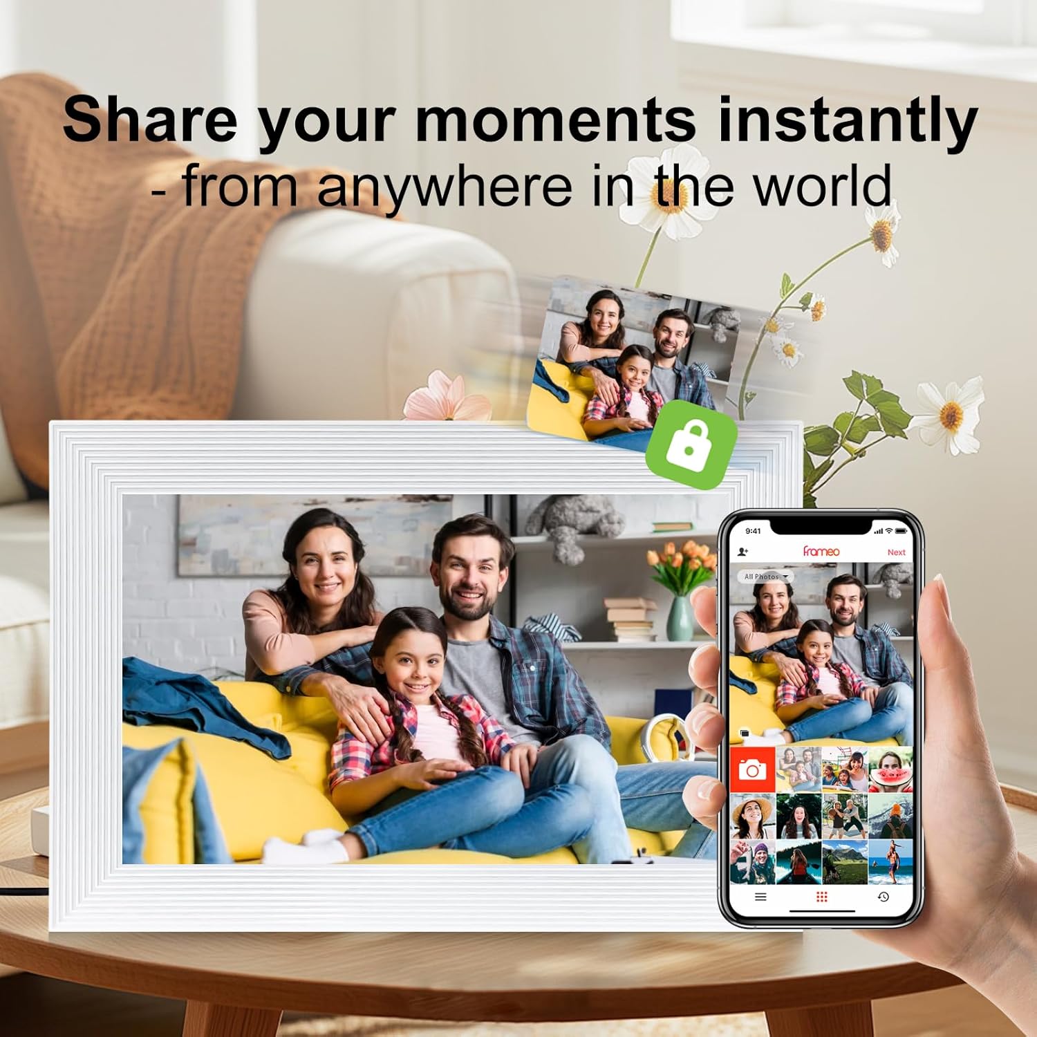 Thumbnail 2 de Frameo 10.1 Inch Smart WiFi Digital Photo Frame