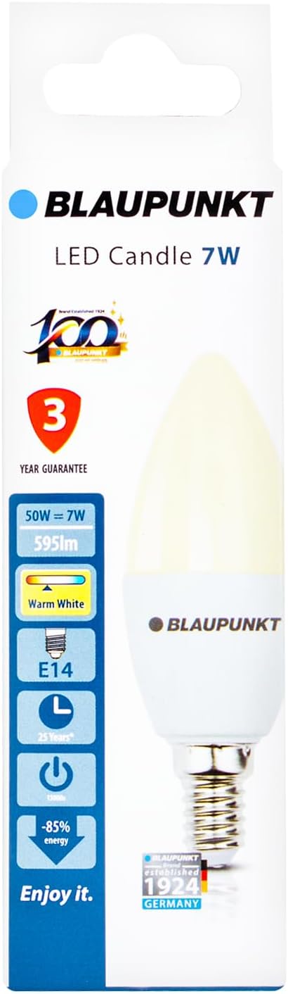 Detalle 2 de Blaupunkt LED-lampa E14, 6,8 W, 640 lumen och varmvit 2700 K