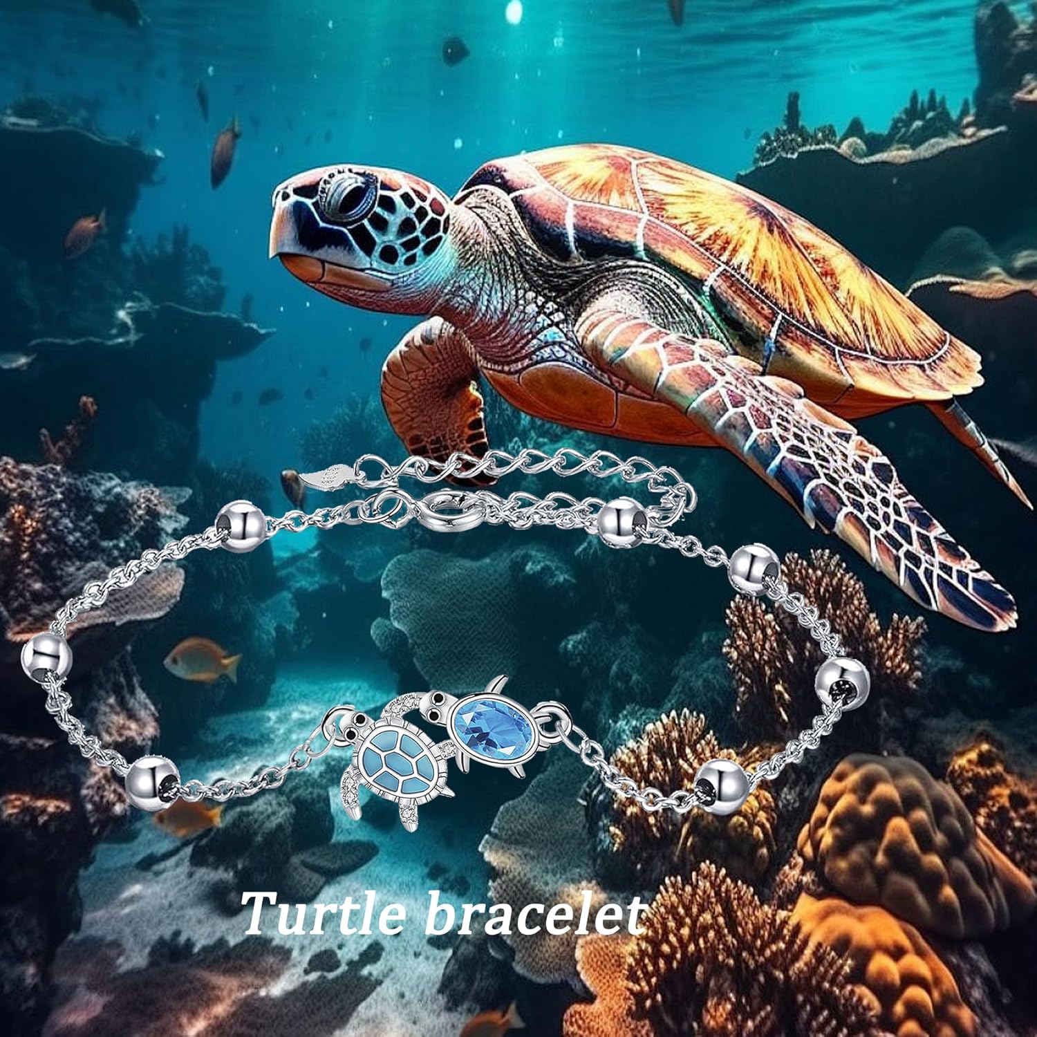 Detalle de Micory Femme – Bracelet Tortue en Argent Sterling 925 Réglable, Cadeau Élégant