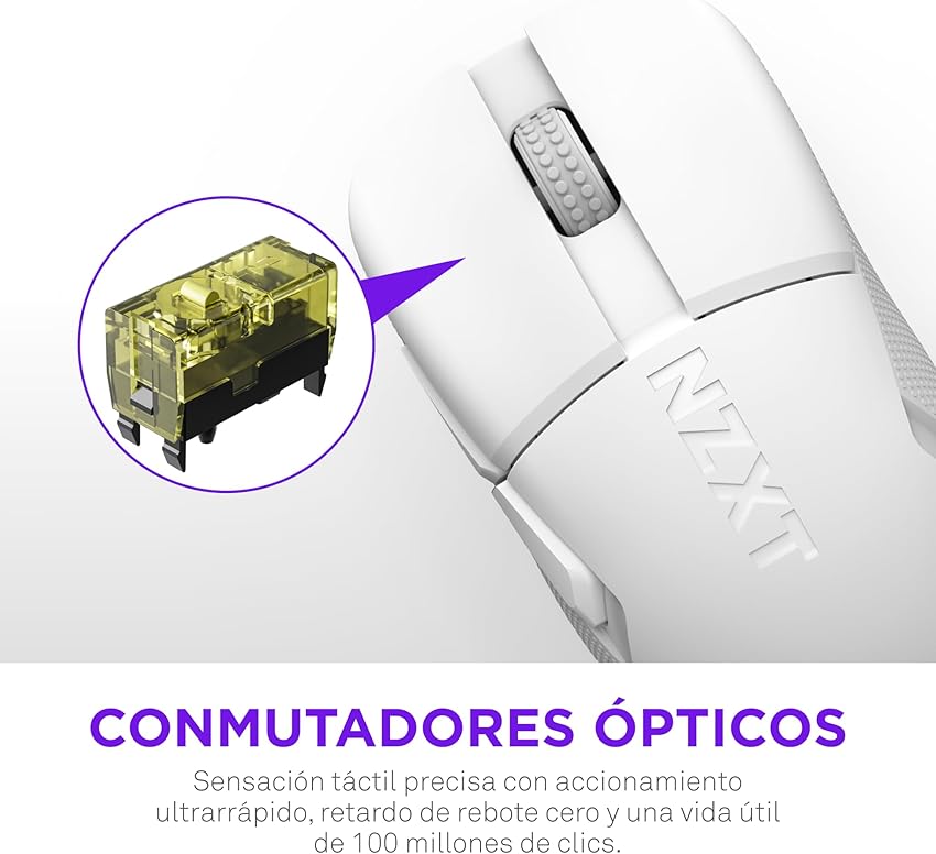 Thumbnail 5 de NZXT Lift Elite Ratón Gaming Inalámbrico 26K DPI Blanco