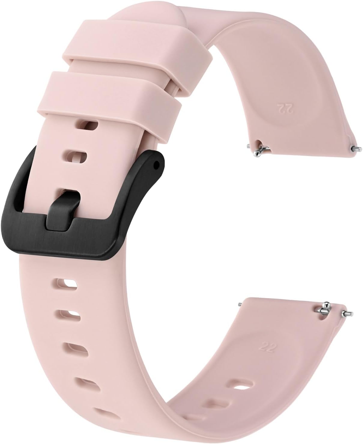 Detalle 2 de BISONSTRAP Silikon-Uhrenarmband, Leichtgewicht mit Schnellverschluss 14–22 mm