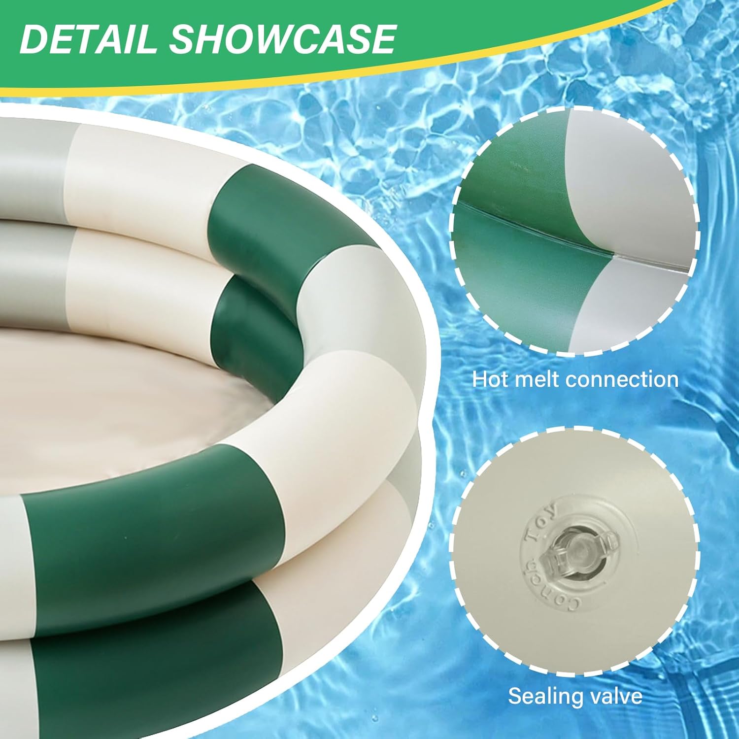 Detalle de Aufblasbares Schwimmbecken 90 cm aus PVC – Planschbecken in Blütenform für Kinder (3–10 Jahre)