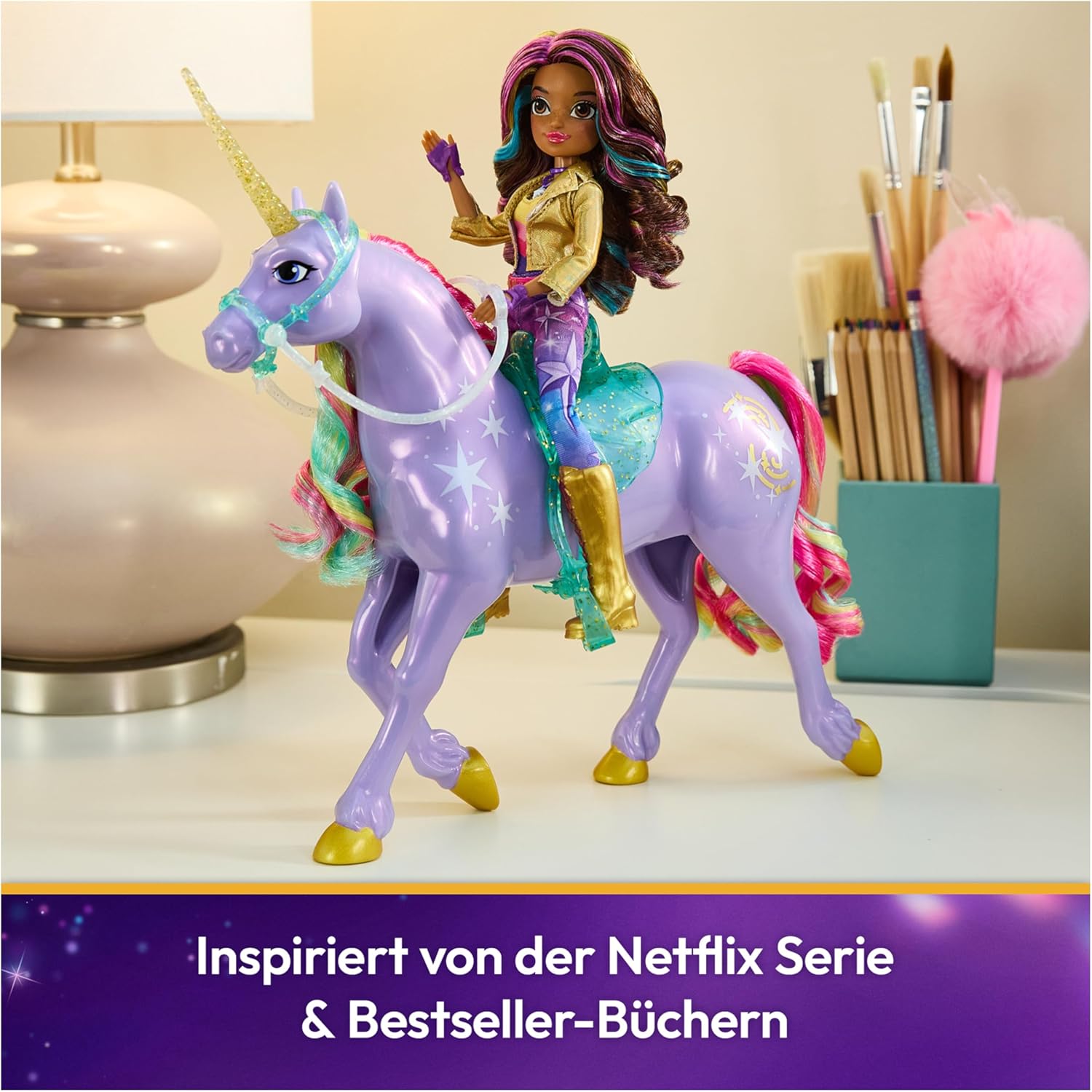 Thumbnail 5 de Unicorn Academy Einhorn Wildstar (28 cm) von Sophia – Original-Einhorn mit abnehmbarem Zaumzeug & Sattel, Geschenk ab 4 Jahren