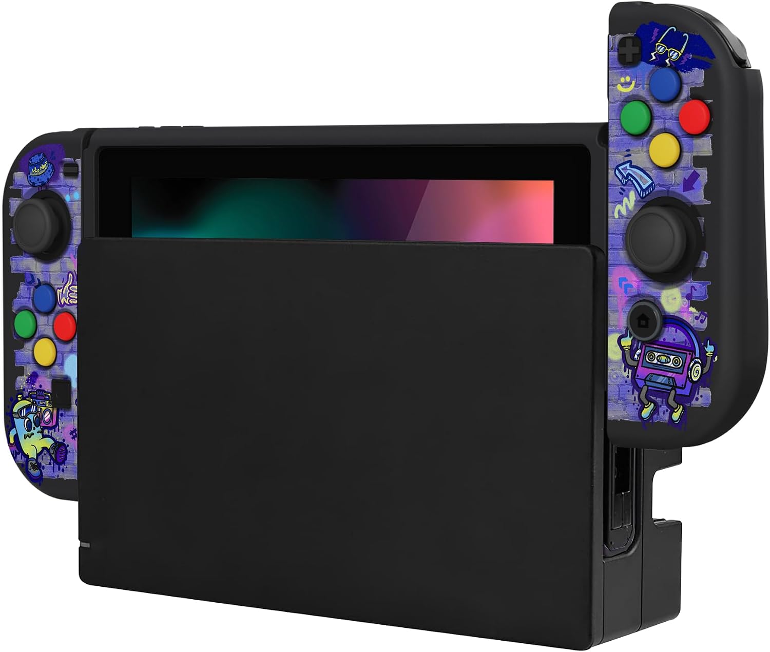 Thumbnail 6 de PlayVital ZealProtect Soft Protective Case for Nintendo Switch with Screen Protector & Accessories (Street Art)
