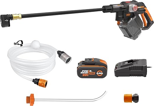 WORX Hydroshot 20V MÁX | Hidrolimpiadora portátil para limpieza