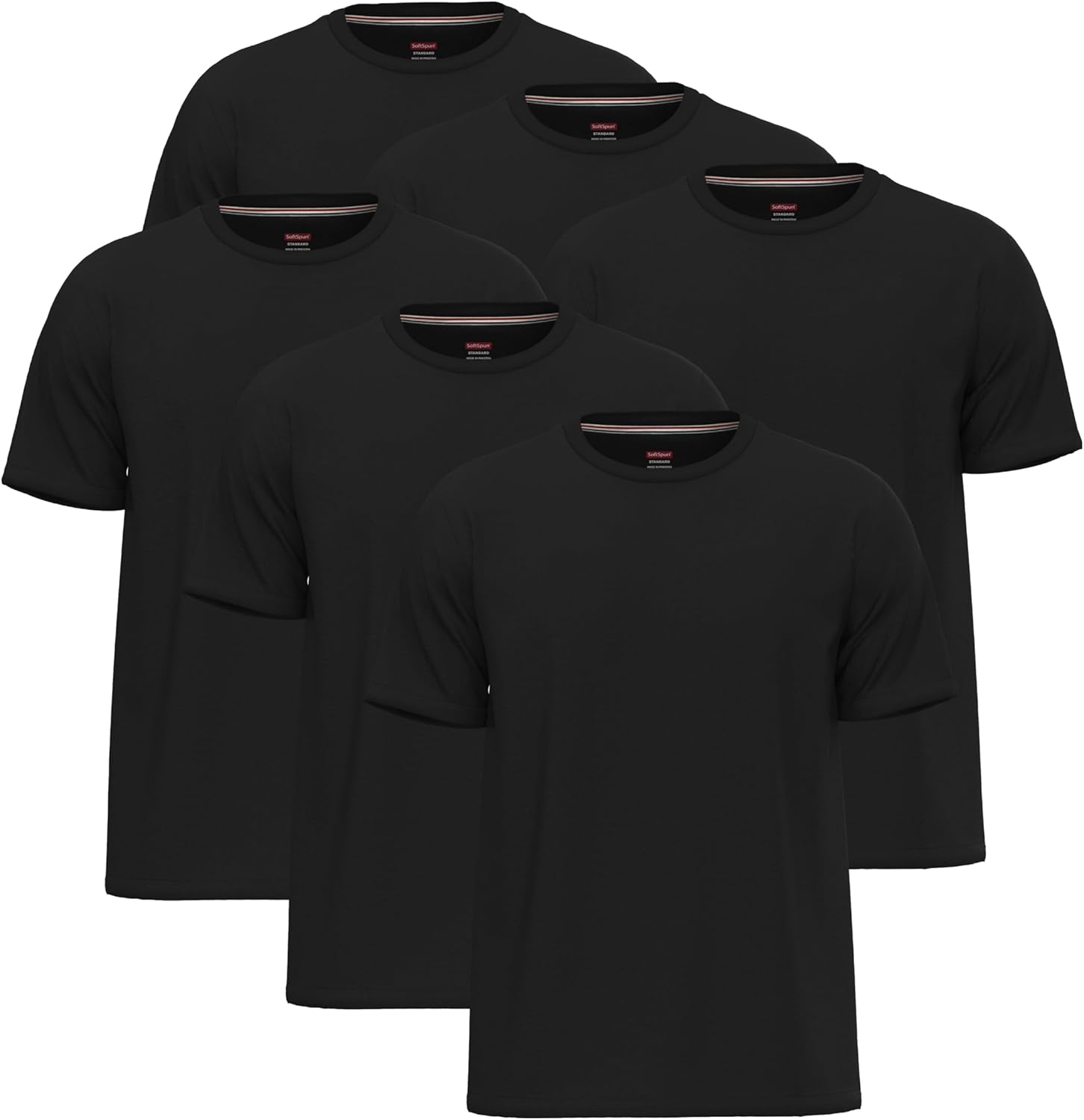 Thumbnail 6 de SoftSpun 6 Pack: UK 100% Cotton T Shirts for Men