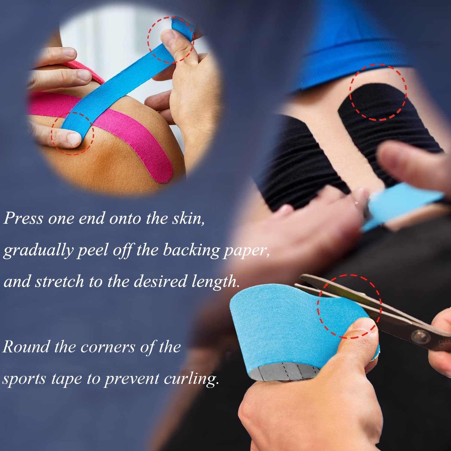 Thumbnail 6 de HONYAO Kinesiology Tape 2 Rolls